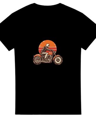 Maglietta Motociclista Vintage Sunset
