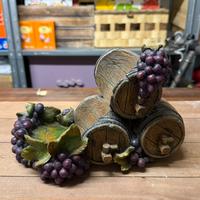 PORTABOTTIGLIE VINO CON BOTTI ED UVA