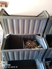 Contenitore a bocca di lupo in acciaio