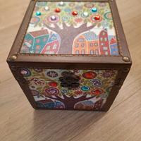 Stupenda scatola porta gioie gioielli a cubo