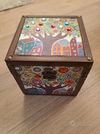 Stupenda scatola porta gioie gioielli a cubo