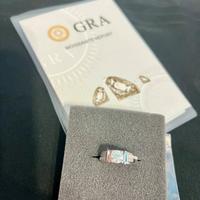 Anello regolabile moissanite e zirconi