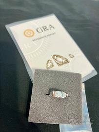 Anello regolabile moissanite e zirconi