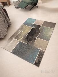 Tappeto moderno 120x170 grigio/verde pelo corto