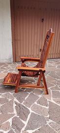 Chaise Longue in legno massello