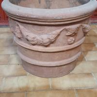 Vaso terracotta con decori