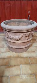 Vaso terracotta con decori