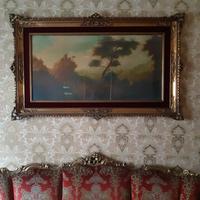 Quadro dipinto in cornice stile barocco