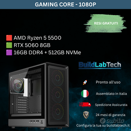 PC Gaming Ryzen 5 RTX 5060 8GB Nuovo