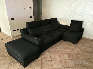 Divano 6 posti poltrone e sofà nero