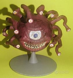Beholder D&D miniatura dipinta in resina 10k