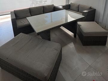 set divani tavolo rattan Bizzotto
