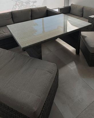 set divani tavolo rattan Bizzotto