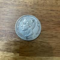 5 pesetas Spagna 1875