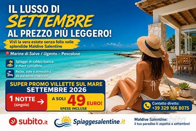 PROMO VILLETTTE SUL MARE SETTEMBRE-> a SOLI
