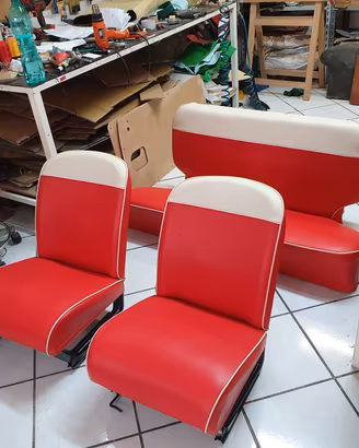 Fiat 600 d'epoca tappezzerie sedili fodere