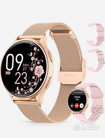 Nuovo, smartwatch x donna oro rosa fascia alta