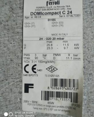 Scheda e pompa caldaia  ferroli