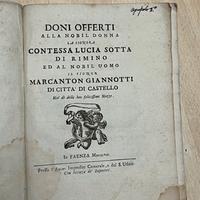 Nozze: Sotta Rimini  Giannotti Citta’ di Cast 1758