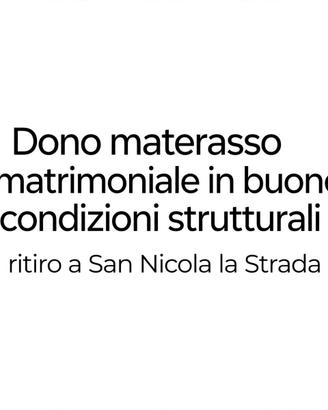 Dono materasso matrimoniale