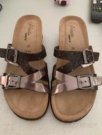 Ciabatte Alesya  Tg 38 Vera pelle Nuove