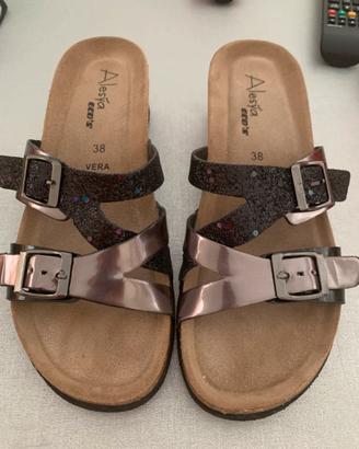 Ciabatte Alesya  Tg 38 Vera pelle Nuove