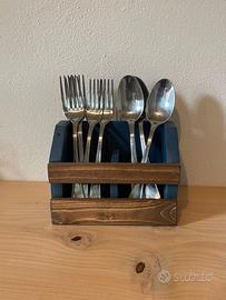 Contenitore Porta Posate in Legno