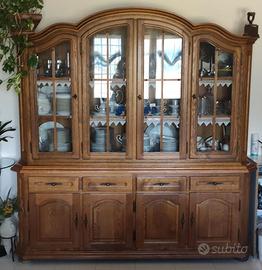 Vetrina in legno massello di rovere