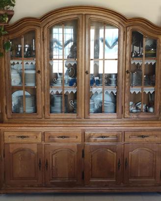 Vetrina in legno massello di rovere