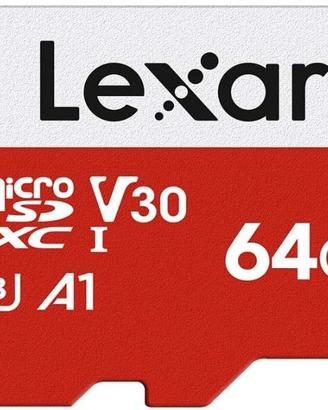 Lexar Micro SD 64 GB, Scheda Micro SD fino a 100 M