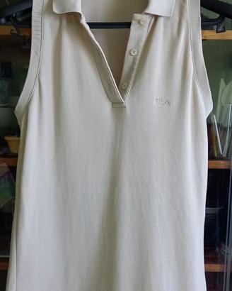 Polo Fila senza maniche, colore beige.  taglia 42