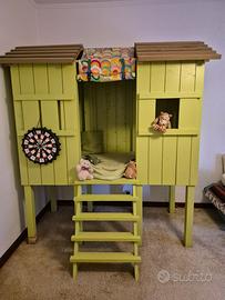 Letto a Castello / Casetta in Legno per Bambini