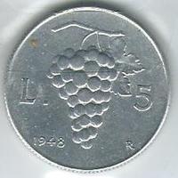 5 Lire "UVA" Repubblica Italiana