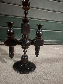 Portacandele in legno faggio
