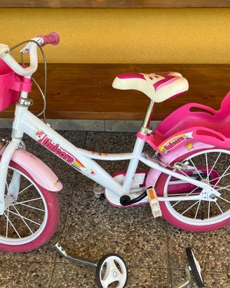 Bici bambina unicorno misura 16