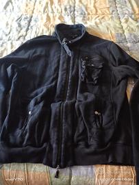 felpa nera XL con cerniere tasche richmond