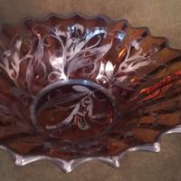 centrotavola d'epoca , vetro e argento 