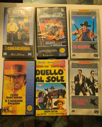 films western lotto 6 vhs  funzionanti. come foto