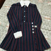Completo camicia(10anni)+gonna(8anni) a righe N°21