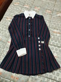 Completo camicia(10anni)+gonna(8anni) a righe N°21