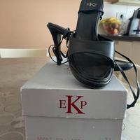 Scarpe tacco cin lacci e plateau nr.37