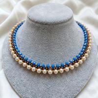 Collana Collier Perle/Cristallo Vintage artigianal