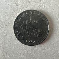 Moneta 1 franco della Francia 1972
