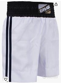 Pantaloncini boxe pugilato bianchi Farabi taglia M