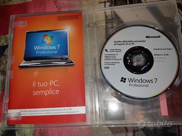 Microsoft Windows 7 Professional 32 bit ORIGINALE