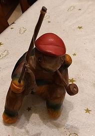 tartaruga pescatrice in legno