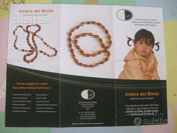 Collanina ambra per neonati/bimbi x dentizione