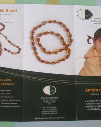 Collanina ambra per neonati/bimbi x dentizione