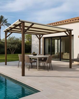 Nuvola - Pergola da Giardino 3x3 in Legno Colore N