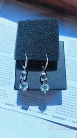 Orecchini in Argento con Topazio Bianco 